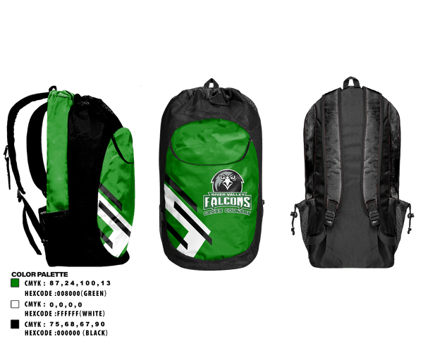Gear Bag, River Valley High School Cross Country, Cross Country, Teamtime, Team time, sublimation, custom sports apparel, team uniforms, spirit wear, spiritwear, sports uniforms, custom shirts, team store, custom team store, fundraiser sports, apparel fundraiser