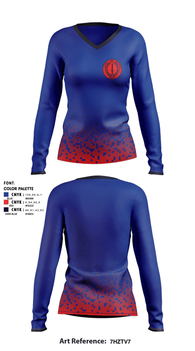 Alpha One Security Group 81233537 Women's Long Sleeve V-neck Shirt - 1