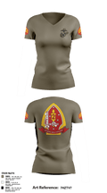 1st Battalion 2nd Marines 97957515 Women's Short Sleeve V-neck Shirt - 1
