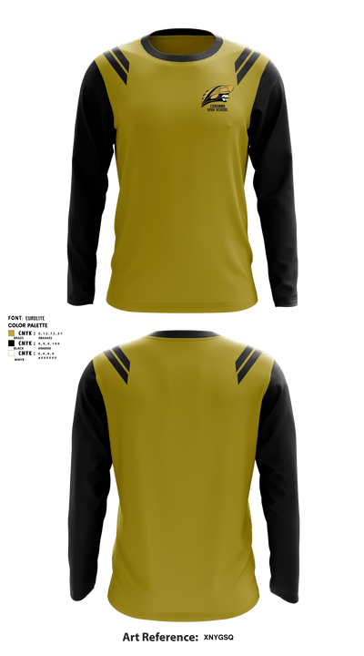 Corunna High School Wrestling 12954712 Long Sleeve Rash Guard Shirt - 1