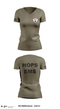 HOPS EMS 88989109 Women's Short Sleeve V-neck Shirt - 4