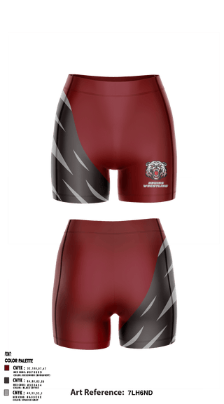 Women's Compression Shorts, BRUINS, Wrestling, Teamtime, Team time, sublimation, custom sports apparel, team uniforms, spirit wear, spiritwear, sports uniforms, custom shirts, team store, custom team store, fundraiser sports, apparel fundraiser