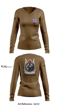 380th Quartermaster Company 2505510 Women's Long Sleeve V-neck Shirt - 2