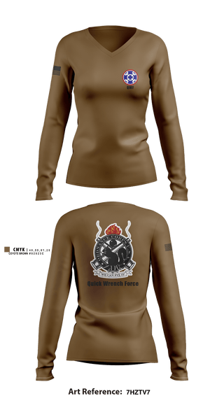 Women's Long Sleeve Vneck Shirt, , Army, Teamtime, Team time, sublimation, custom sports apparel, team uniforms, spirit wear, spiritwear, sports uniforms, custom shirts, team store, custom team store, fundraiser sports, apparel fundraiser