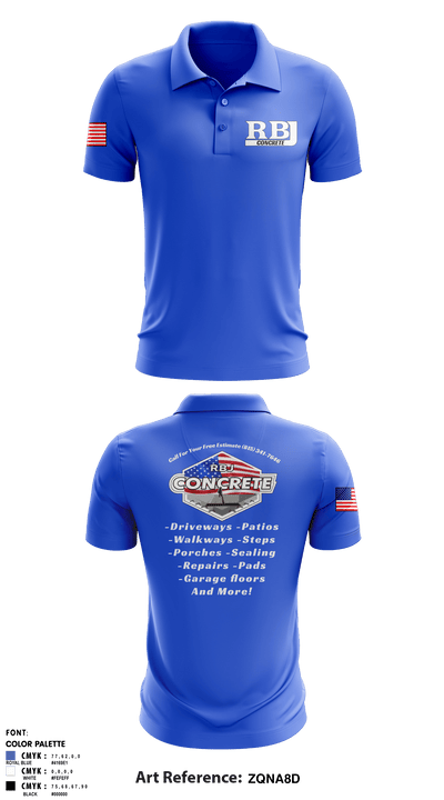 RBJ Concrete 52561308 Short Sleeve Performance Polo - 1