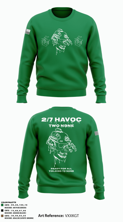 2/7 FOX CO 19169084 Crew Neck Sweatshirt - 52