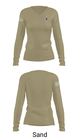 Women's Long Sleeve Vneck Shirt, , Army, Teamtime, Team time, sublimation, custom sports apparel, team uniforms, spirit wear, spiritwear, sports uniforms, custom shirts, team store, custom team store, fundraiser sports, apparel fundraiser
