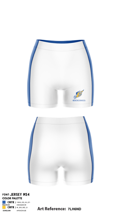 Caroline Middle School Volleyball 58375852 Women's Compression Shorts - 2