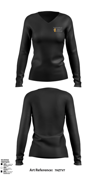 Women's Long Sleeve Vneck Shirt, Woodie Goodie's LLC Lawn care, , Teamtime, Team time, sublimation, custom sports apparel, team uniforms, spirit wear, spiritwear, sports uniforms, custom shirts, team store, custom team store, fundraiser sports, apparel fundraiser