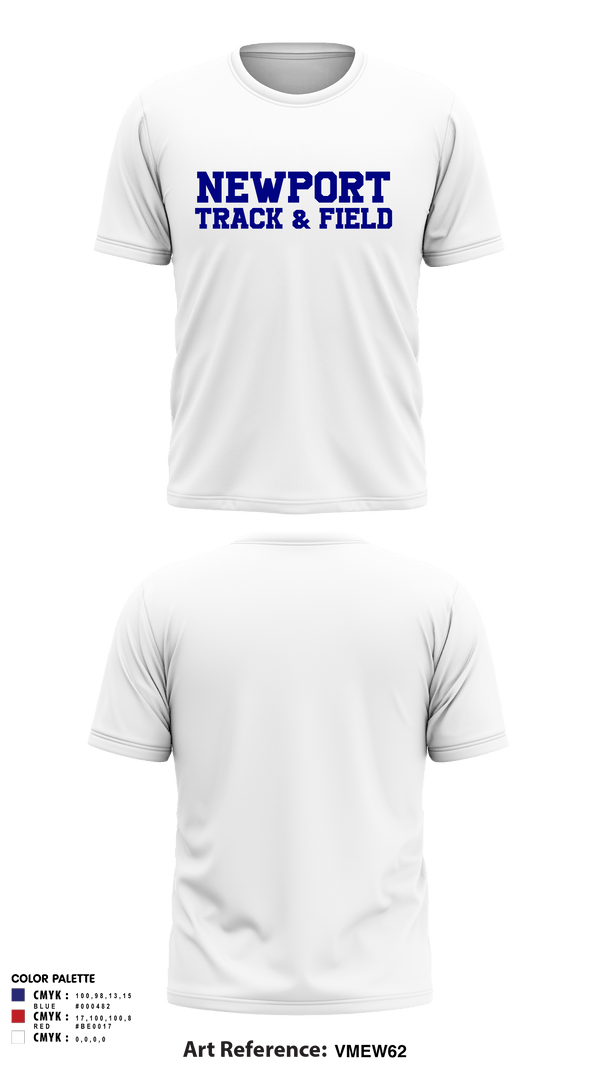 Newport High School Track & Field 49757231 Short Sleeve Performance Shirt - 3