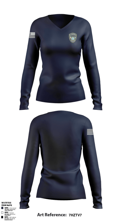 SGPD 23408487 Women's Long Sleeve V-neck Shirt - 3