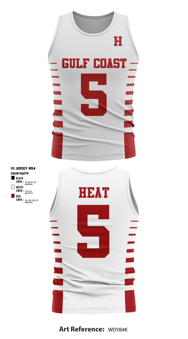 Gulf Coast Heat Girls Basketball 88129588 Womens Reversible Basketball Jersey (white/black) - 1