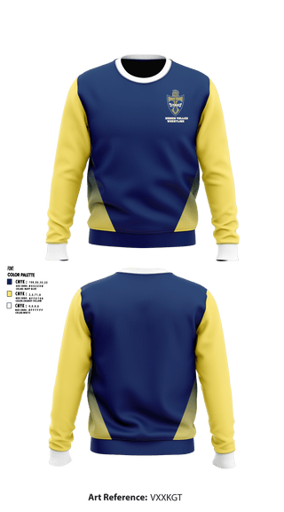 Crew Neck Sweatshirt, Hidden Valley Wrestling, Wrestling, Teamtime, Team time, sublimation, custom sports apparel, team uniforms, spirit wear, spiritwear, sports uniforms, custom shirts, team store, custom team store, fundraiser sports, apparel fundraiser