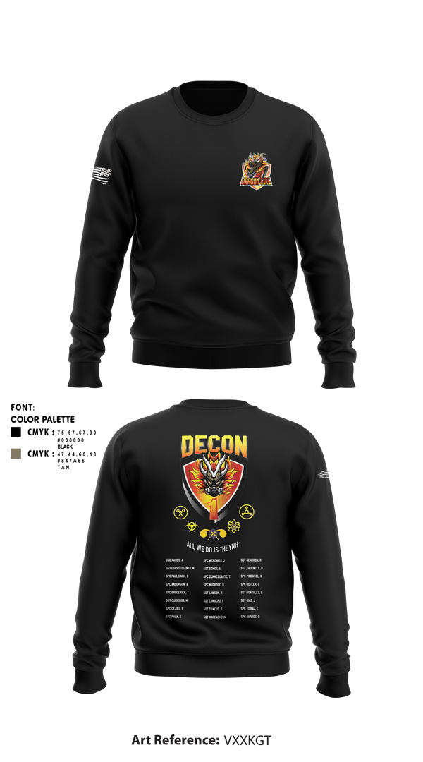 Crew Neck Sweatshirt, 272 Chemical Company Decon 1, National Guard, Teamtime, Team time, sublimation, custom sports apparel, team uniforms, spirit wear, spiritwear, sports uniforms, custom shirts, team store, custom team store, fundraiser sports, apparel fundraiser
