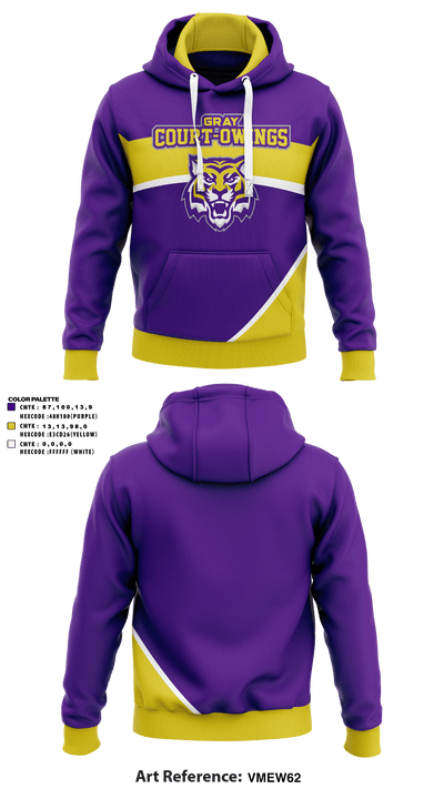 Gray Court-Owings Middle School 65722363 Hoodie - 1