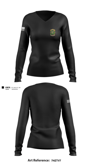 Women's Long Sleeve Vneck Shirt, , Police, Teamtime, Team time, sublimation, custom sports apparel, team uniforms, spirit wear, spiritwear, sports uniforms, custom shirts, team store, custom team store, fundraiser sports, apparel fundraiser