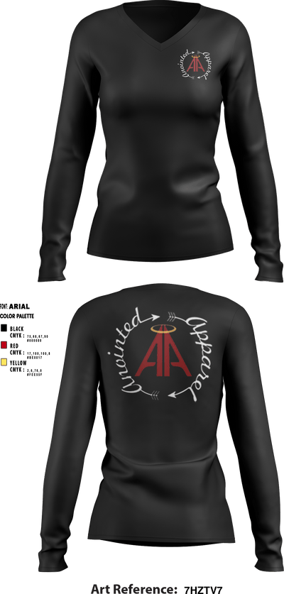 Anointed Apparel 6360588 Women's Long Sleeve V-neck Shirt - 2