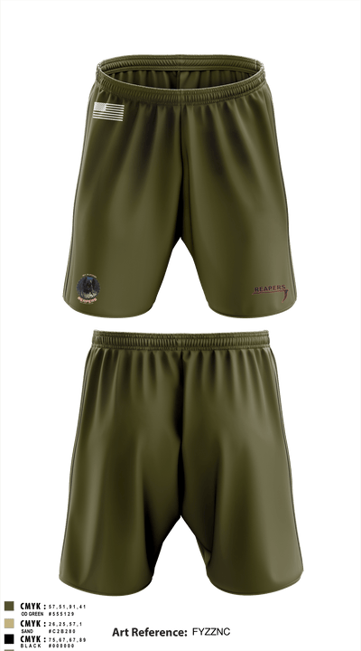 49th A co 1st Platoon REAPERS 78641109 Athletic Shorts With Pockets - 3