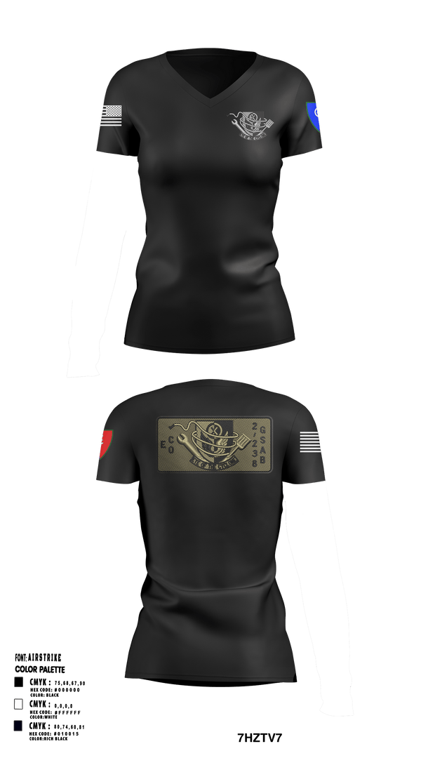 Women's Short Sleeve Vneck Shirt, 1438th CTC, National Guard, Teamtime, Team time, sublimation, custom sports apparel, team uniforms, spirit wear, spiritwear, sports uniforms, custom shirts, team store, custom team store, fundraiser sports, apparel fundraiser