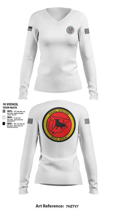 Nmcb 133 87953316 Women's Long Sleeve V-neck Shirt - 2