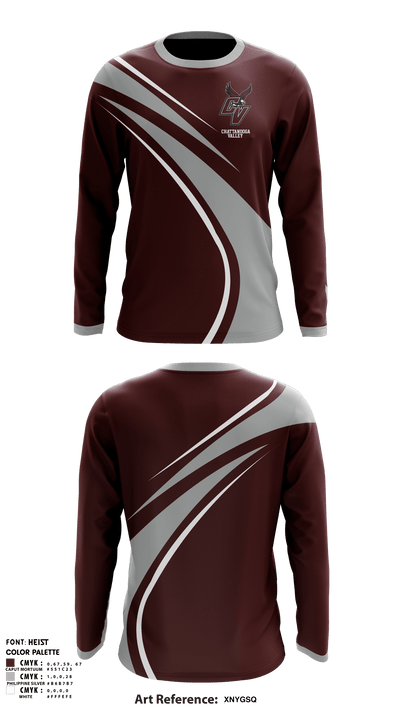 Chattanooga Valley Middle School Basketball 24741266 Long Sleeve Shooting Shirt - 1