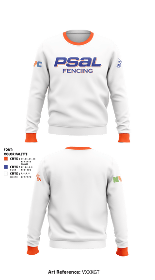 Crew Neck Sweatshirt, PSAL Fencing, Spirit Store, Teamtime, Team time, sublimation, custom sports apparel, team uniforms, spirit wear, spiritwear, sports uniforms, custom shirts, team store, custom team store, fundraiser sports, apparel fundraiser