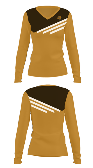 Women's Long Sleeve Vneck Shirt, Mcgregor High School Dance, Spirit Store, Teamtime, Team time, sublimation, custom sports apparel, team uniforms, spirit wear, spiritwear, sports uniforms, custom shirts, team store, custom team store, fundraiser sports, apparel fundraiser