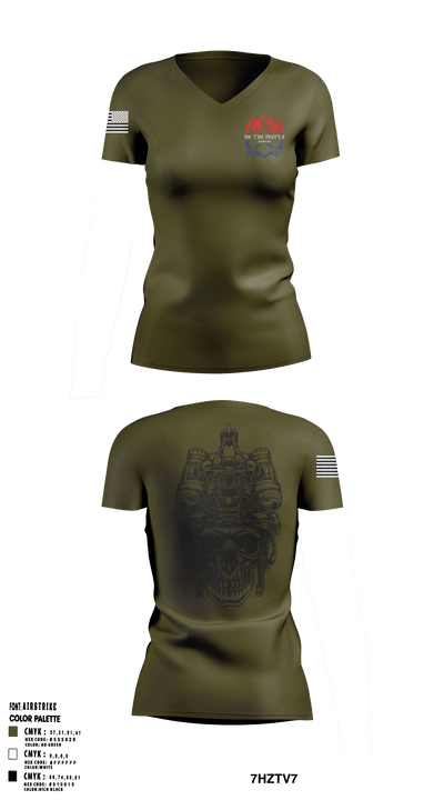 HMX-1 5253690 Women's Short Sleeve V-neck Shirt - 1
