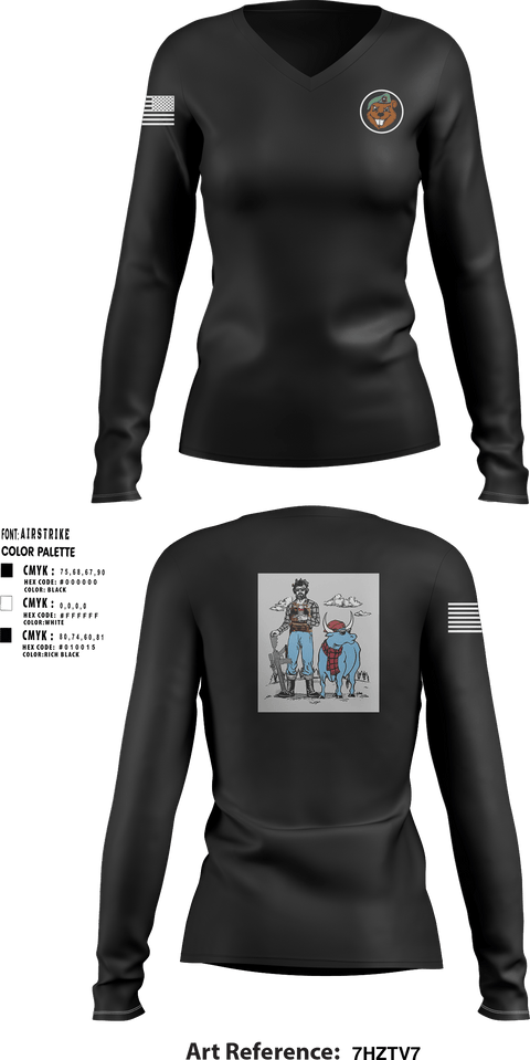Women's Long Sleeve Vneck Shirt, , Air Force, Teamtime, Team time, sublimation, custom sports apparel, team uniforms, spirit wear, spiritwear, sports uniforms, custom shirts, team store, custom team store, fundraiser sports, apparel fundraiser