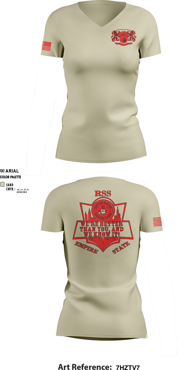 Women's Short Sleeve Vneck Shirt, RSS EMPIRE STATE, Marines, Teamtime, Team time, sublimation, custom sports apparel, team uniforms, spirit wear, spiritwear, sports uniforms, custom shirts, team store, custom team store, fundraiser sports, apparel fundraiser