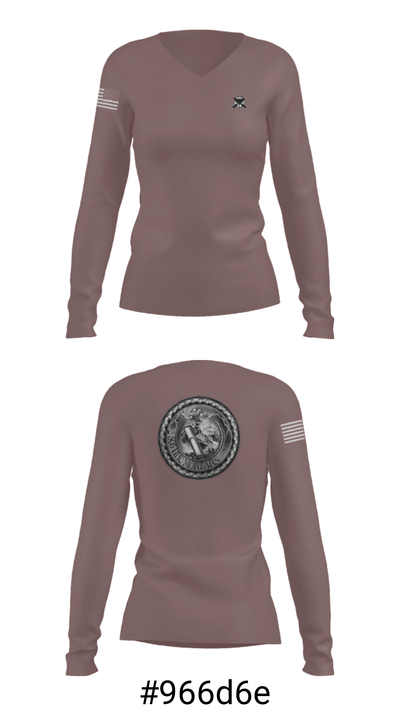 HHC Mortars, 2-505 PIR 68912099 Women's Long Sleeve V-neck Shirt - 37