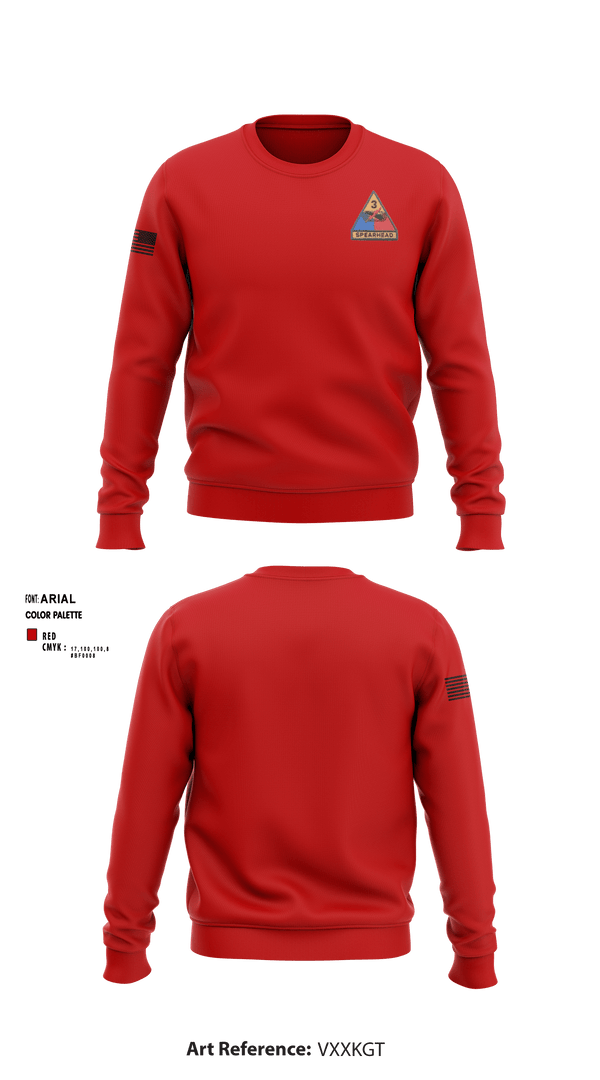 Crew Neck Sweatshirt, CSC 1/32 Armor “Bandits”, , Teamtime, Team time, sublimation, custom sports apparel, team uniforms, spirit wear, spiritwear, sports uniforms, custom shirts, team store, custom team store, fundraiser sports, apparel fundraiser