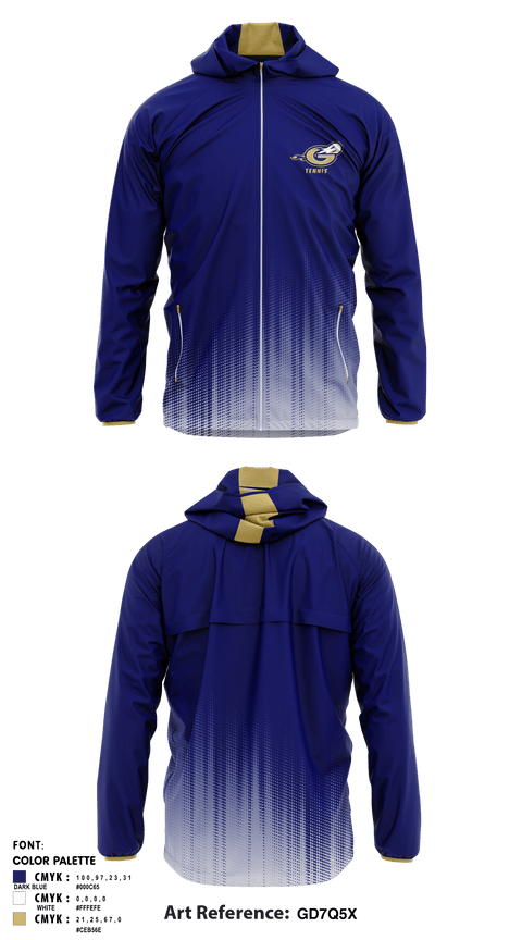 Windbreaker, Granby High School Tennis, Tennis, Teamtime, Team time, sublimation, custom sports apparel, team uniforms, spirit wear, spiritwear, sports uniforms, custom shirts, team store, custom team store, fundraiser sports, apparel fundraiser