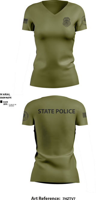 Women's Short Sleeve Vneck Shirt, , Police, Teamtime, Team time, sublimation, custom sports apparel, team uniforms, spirit wear, spiritwear, sports uniforms, custom shirts, team store, custom team store, fundraiser sports, apparel fundraiser