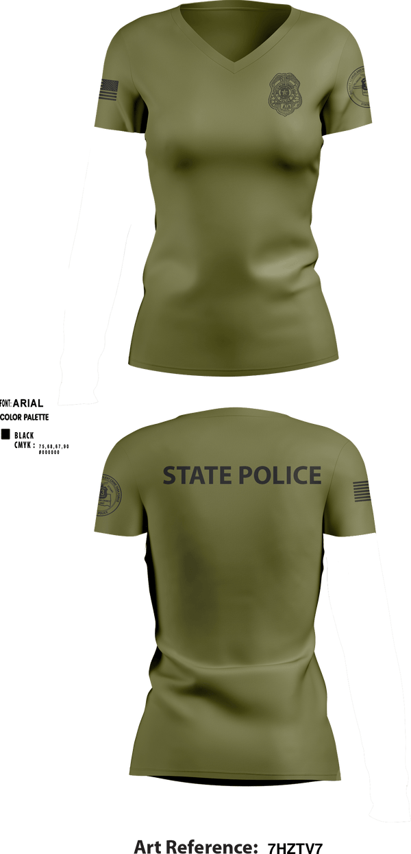 Women's Short Sleeve Vneck Shirt, , Police, Teamtime, Team time, sublimation, custom sports apparel, team uniforms, spirit wear, spiritwear, sports uniforms, custom shirts, team store, custom team store, fundraiser sports, apparel fundraiser