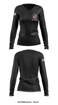 Santiam Christian School Wrestling 60304138 Women's Long Sleeve V-neck Shirt - 13