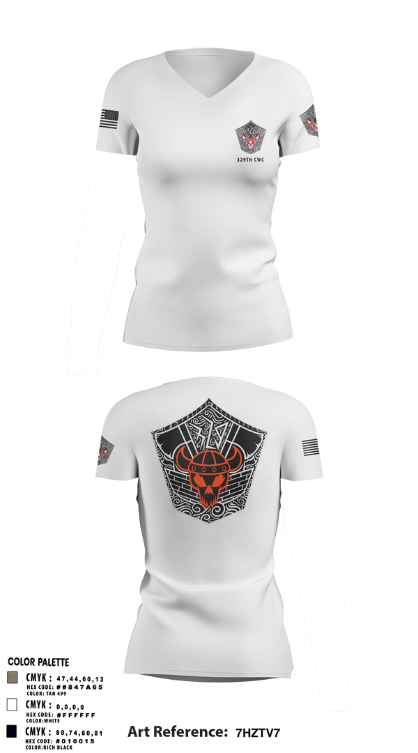 Women's Short Sleeve Vneck Shirt, 329TH CWC, Army, Teamtime, Team time, sublimation, custom sports apparel, team uniforms, spirit wear, spiritwear, sports uniforms, custom shirts, team store, custom team store, fundraiser sports, apparel fundraiser