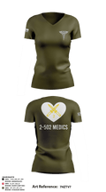 2-502IN Medical Platoon 90993317 Women's Short Sleeve V-neck Shirt - 3