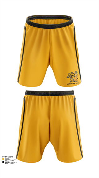 Athletic Shorts With Pockets, Northwestern Tigers, Football, Teamtime, Team time, sublimation, custom sports apparel, team uniforms, spirit wear, spiritwear, sports uniforms, custom shirts, team store, custom team store, fundraiser sports, apparel fundraiser