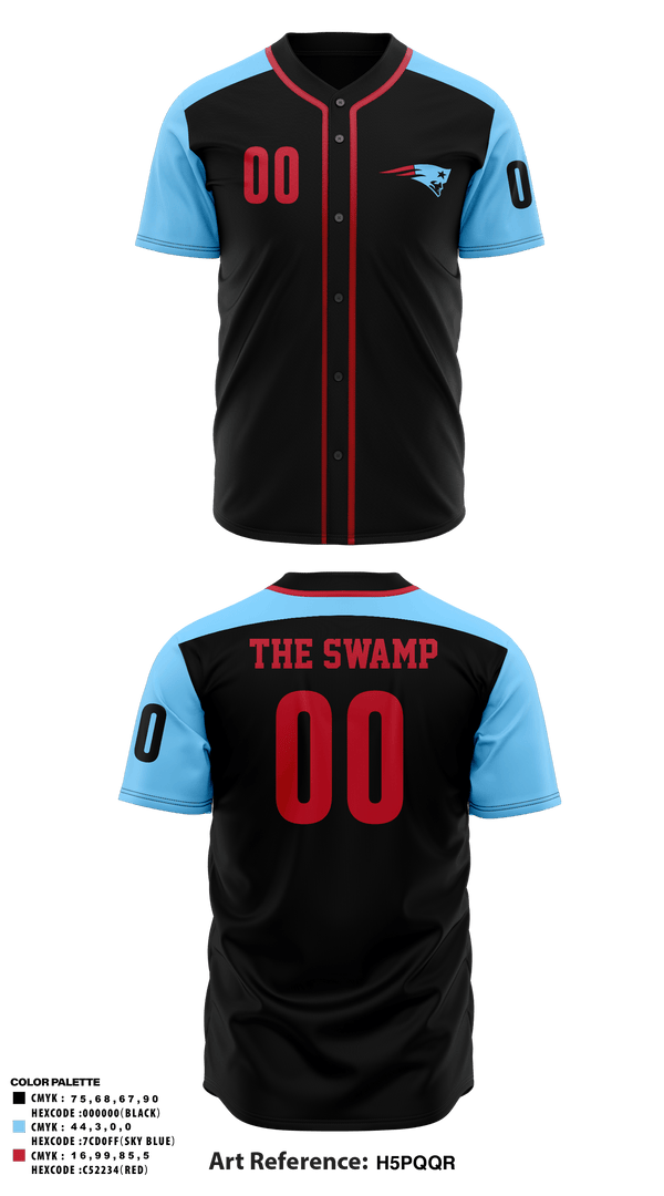Full Button Baseball Jersey, Midfield Patriots, Baseball, Teamtime, Team time, sublimation, custom sports apparel, team uniforms, spirit wear, spiritwear, sports uniforms, custom shirts, team store, custom team store, fundraiser sports, apparel fundraiser