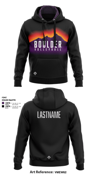 Hoodie, Boulder High School Boys Volleyball, Men's Volleyball, Teamtime, Team time, sublimation, custom sports apparel, team uniforms, spirit wear, spiritwear, sports uniforms, custom shirts, team store, custom team store, fundraiser sports, apparel fundraiser