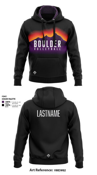 Boulder High School Boys Volleyball 67965053 Hoodie - 1