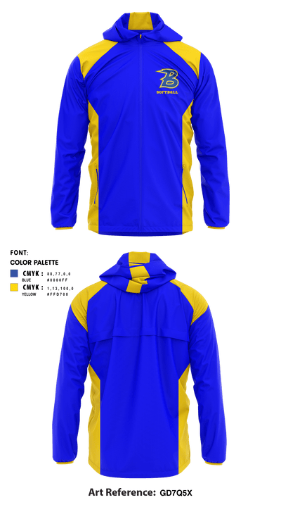 Bonduel Youth Softball League 22083727 Windbreaker - 2