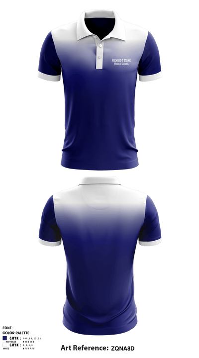 Richard T Stank Middle School 34647869 Short Sleeve Performance Polo - 1