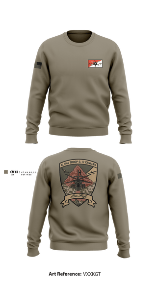 Crew Neck Sweatshirt, , Army, Teamtime, Team time, sublimation, custom sports apparel, team uniforms, spirit wear, spiritwear, sports uniforms, custom shirts, team store, custom team store, fundraiser sports, apparel fundraiser