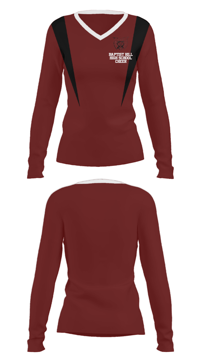 Baptist Hill High School Cheer 89620013 Women's Long Sleeve V-neck Shirt - 26