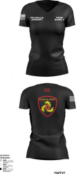 Valhalla Airsoft 98104221 Women's Short Sleeve V-neck Shirt - 3