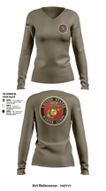 670 53429704 Women's Long Sleeve V-neck Shirt - 1