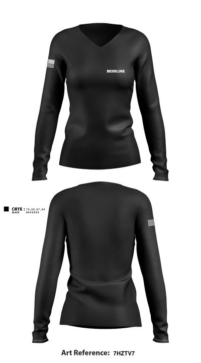 BEHRLINE 69866051 Women's Long Sleeve V-neck Shirt - 1