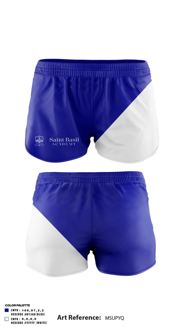 Track Shorts, St Basil Academy Of Classical Studies, Spirit Store, Teamtime, Team time, sublimation, custom sports apparel, team uniforms, spirit wear, spiritwear, sports uniforms, custom shirts, team store, custom team store, fundraiser sports, apparel fundraiser
